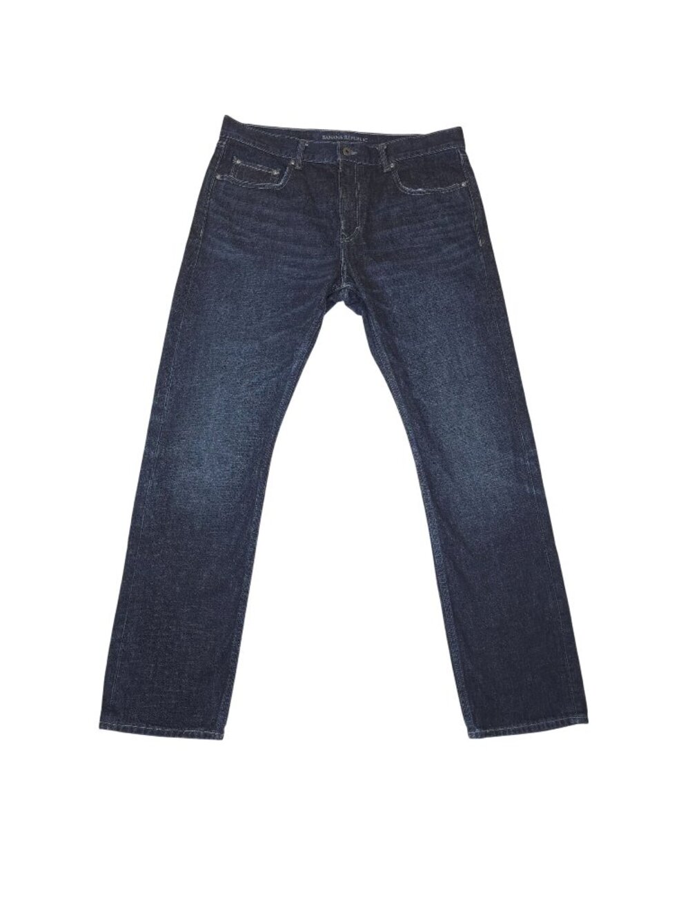 Banana Republic Mens Slim Dark Wash Denim Jeans 36x34 Casual Straight Leg Cotton